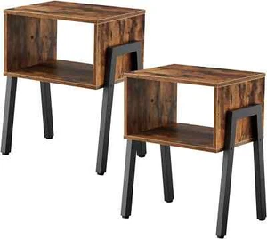 Nightstands Set Of 2 Stackable End Table Side Table Bedside Tables With Open Sto - Picture 1 of 2