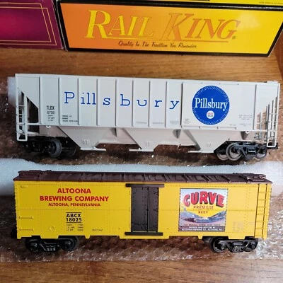 Railking By MTH Electric Trains Curve Beer Modern Reefer Car And Pillsbury High  - Image 1 of 4
