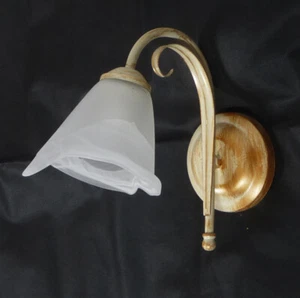 Applique con 1 luce in oro e avorio lampada da parete offerta scontato art.411 - Picture 1 of 2