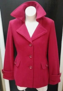 CAbi Womens Coat Size 10 Solid Wool Button Down - Picture 1 of 3