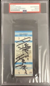 Boleto firmado por Hulk Hogan WWF 1990 vintage lucha libre Tix autógrafo PSA/DNA HOF - Imagen 1 de 4