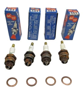 4 New Old Stock AC A/C 48X Spark Plugs  In Boxes #E2 - Picture 1 of 9