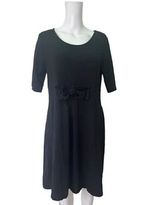 NEXT MATERNITY Dress Size Large 16 Black Bow Zip Womens EU44* - Picture 1 of 12