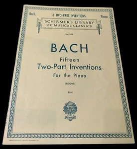 Bach Fifteen Two-Part Inventions For The Piano Schirmer's Library Vol. 1512 - Picture 1 of 11