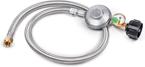 3FT Propane Regulator with Hose,Stainless Steel Braided Propane Gas Regulators a - Picture 1 of 5