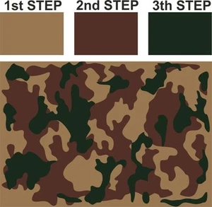 #S CAMOUFLAGE Camo Pattern Airbrush Stencil Vehicle Bike Army Tank Arm Weapons - Picture 1 of 2