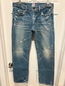 M $897 PRPS JAPAN P47P16X BARRACUDA LIT WASH MECHANICS PAINTERS JEANS 31 W33X33L - Picture 1 of 15
