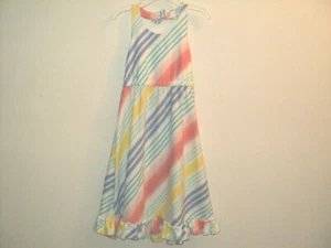 Gymboree Girls Size 4 Tropical Breeze Rainbow Striped Halter Dress Midi - Picture 1 of 7