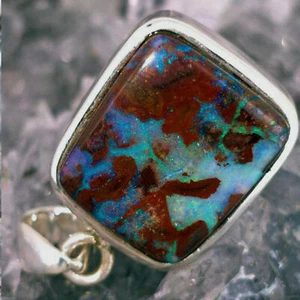 Colgante de plata hecho a medida Bhumikawa Queensland ópalo de roca 18,00 quilates S925 - Imagen 1 de 6