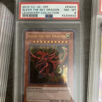 2010 Yu-GI-Oh Slifer the Sky Dragon PSA 8 NM-MT LC01-EN002 Legendary Collection - Image 1 of 2