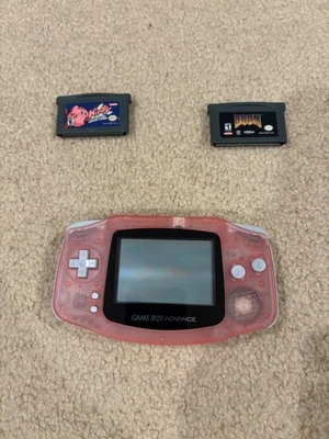 Nintendo Game Boy Advance 32MB Handheld System - Fuchsia Pink, with 2 games - Image 1 of 4