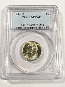 1943-D Jefferson Nickel MS66FS PCGS - Picture 1 of 2