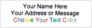 80 Personalized Small Return Address Labels - 1/2" x 1 3/4" Free USA Shipping - Picture 1 of 3