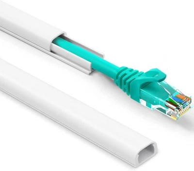 One Cord Cover Wall 153英寸(9X L17英寸),迷你电线隐藏器,X小号,白色  — 第 1/4 张图片