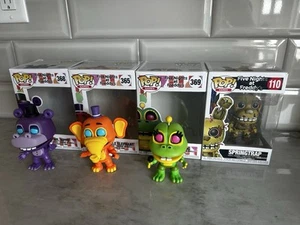 Five Nights At Freddy’s Funko Pop Lot 4, Springtrap NIB Frog Orville Hippo Loose - Picture 1 of 6