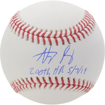 Béisbol firmado por Anthony Rizzo de los Cachorros de Chicago y "200ª HR 5/7/19" Insc - LE de 44 Foto 1 de 2