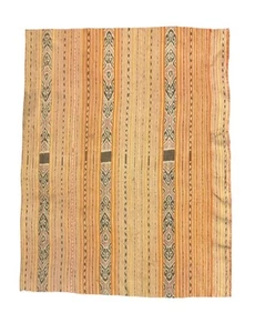 Beautiful Rare Early 20th C Indonesian Striped Cotton Ikat Fabric 1784 - Picture 1 of 7
