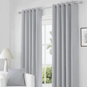 RayyanLinen Readymade Blackout Thermal Ojales Anillo Top Par de Cortinas - Imagen 1 de 1