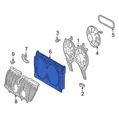 For Mercedes-Benz E55 AMG 1999 Mercedes-Benz 2105052055 A/C Condenser Fan Shroud Foto 1 de 2