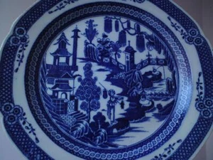 Plato georgiano 1810 irlandés James Donovan Dublín perla azul impreso en transferencia - Imagen 1 de 14