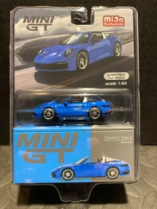 1/64 MINI GT MIJO EXCLUSIVES PORSCHE 911 TARGA 4S SHARK BLUE - Picture 1 of 2