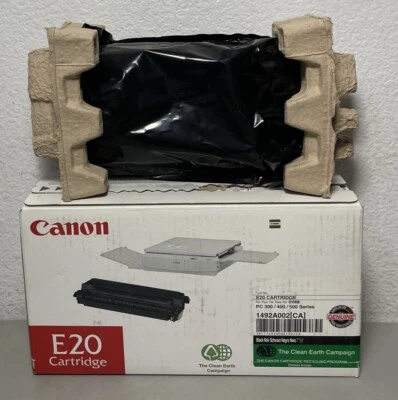 Genuine Canon E20 Black Toner Cartridge 1492A002[CA] - Open Box - Sealed Bag - Image 1 of 4