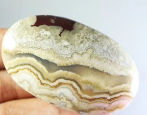 Natural Mexican Crazy Lace Agate Quartz Crystal Geode Palm Stone Reiki Healing - Imagen 1 de 12