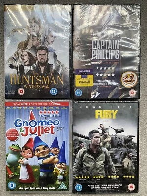 Film DVD x 4 KNOMEO & JULIET / THE HUNTSMAN / FURY / CAPTAIN PHILLIPS NEW SEALED - Image 1 of 3