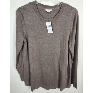 J. Jill Damen Gr. S Langarm leichter Pullover in Mokka meliert Neu mit Etikett - Bild 1 von 6