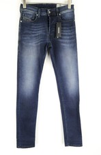 DIESEL Tepphar 0666J W26/L32 Men Jeans Boys Stretch Blue Slim Carrot Washed