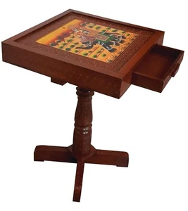 Handmade Wooden Ethinic Antique Designer Folding Table for Home Decor, 1 Piece. - Picture 1 of 3
