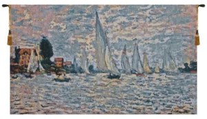 Regatta a l'argenteuil Belgian Tapestry Wall Hanging - Picture 1 of 5