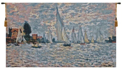 Regatta a l'argenteuil Belgian Tapestry Wall Hanging - Image 1 of 4