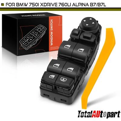 Window Switch w/12-Pin for BMW 740i 750i xDrive 760Li Alpina B7/B7L Front Left - Image 1 of 4
