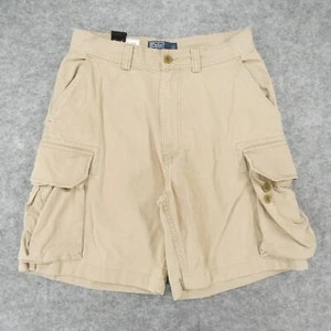 Polo Ralph Lauren Shorts Mens 31 Cargo Flat Front Khaki w 8" Inseam - Picture 1 of 16