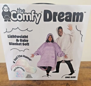 The Comfy Dream Hoodie Blanket Fits All Dream Rainbow Tye Dye New In Box - Picture 1 of 6
