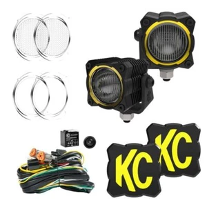 KC HiLiTES™ Flex Era® 1 LED Light Pod Master Kit Pair w/ Harness, Lenses, Covers - Picture 1 of 5