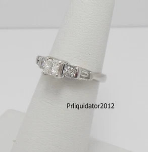 1CT Natural Diamond Solitaire Engagement Wedding Bridal Ring 14K White Gold Band - Picture 1 of 13