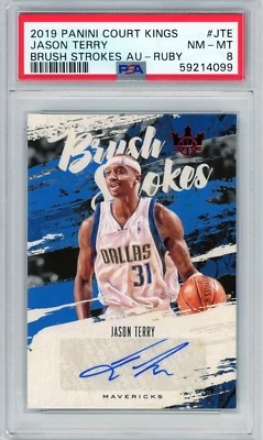 PSA 8 Jason Terry signature 60/66 🔥 // 2019 Panini court Kings // Brush strokes - Image 1 of 2