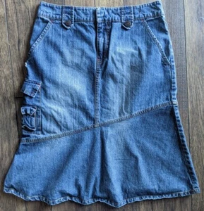 Falda midi vaquera mediana Gloria Vanderbilt bolsillos cintura larga y geométrica 8 - Imagen 1 de 12