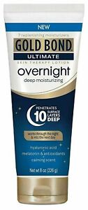Gold Bond Ultimate Overnight Deep Moisturizing Skin Therapy Lotion 8 Oz 6 Pack