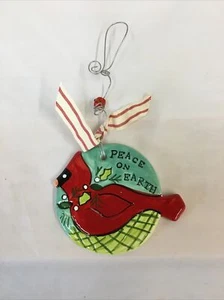 Glory Haus roter Kardinal flacher Weihnachtsschmuck, Laura Kirkland Design sehr guter Zustand - Bild 1 von 6