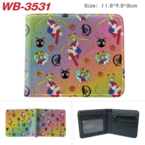 Sailor Moon Anime Wallet Leather PU Bifold Wallet Coin Purse Money Cilp Unisex - Picture 1 of 18