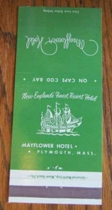 PILGRIM MATCHBOOK MATCHCOVER: MAYFLOWER HOTEL (PLYMOUTH, MASSACHUSETTS) -E17 - Imagen 1 de 2
