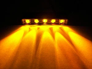 12V dc AMBER 5 LED pod D.I.Y path step LED light for home motorcycle car boat - Picture 1 of 4