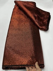 Brocade Fabric Burnt Orange Jacquard fabric solid brocade solid Orange 5yards - Picture 1 of 5