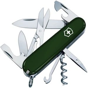 Victorinox Swiss Army Knife CLIMBER GREEN 14 functions Rare - Picture 1 of 4