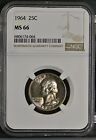 1964 P Quarter Dollars Silver Coinage NGC MS-66