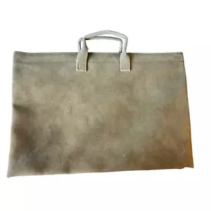 Vintage 1970s "Security National Bank" Cali Tan Faux Suede Attache Case Bag  - Picture 1 of 9