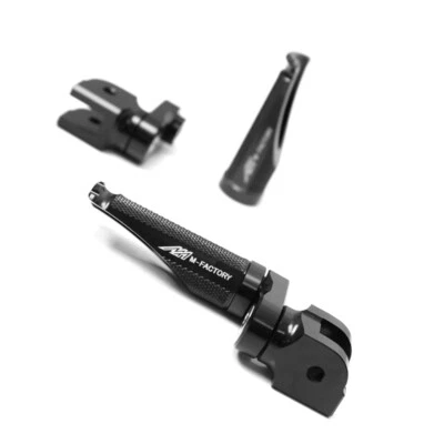 Clavijas de pie extendidas delanteras negras Shinobi 25 mm para RSV 1000 Mille R 97-00 01 02 03 Foto 1 de 4